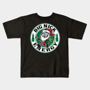 Big Nick Energy Retro Santa Mascot Kids T-Shirt